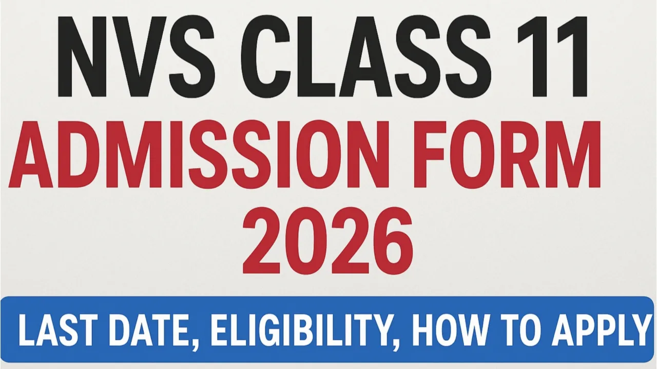 NVS Class 11 Admission Online Form 2026